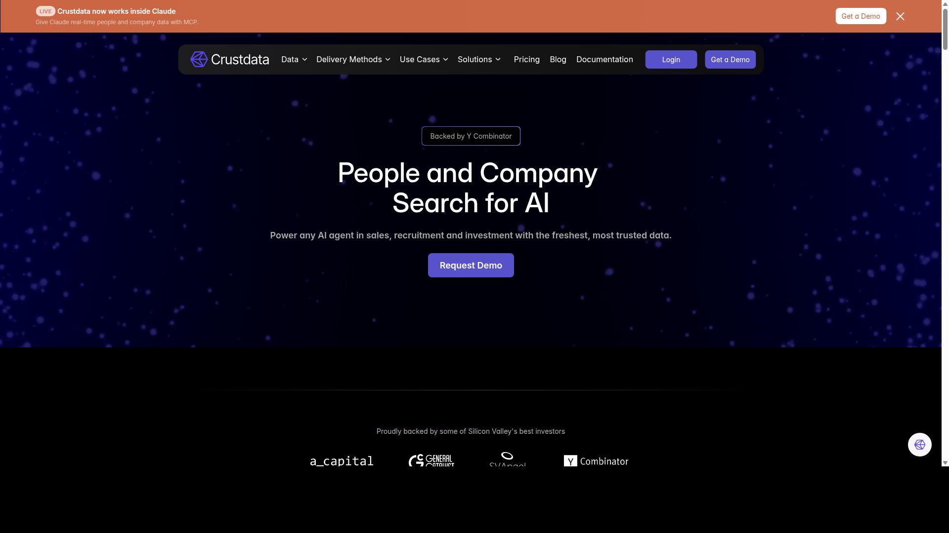 Crustdata website
